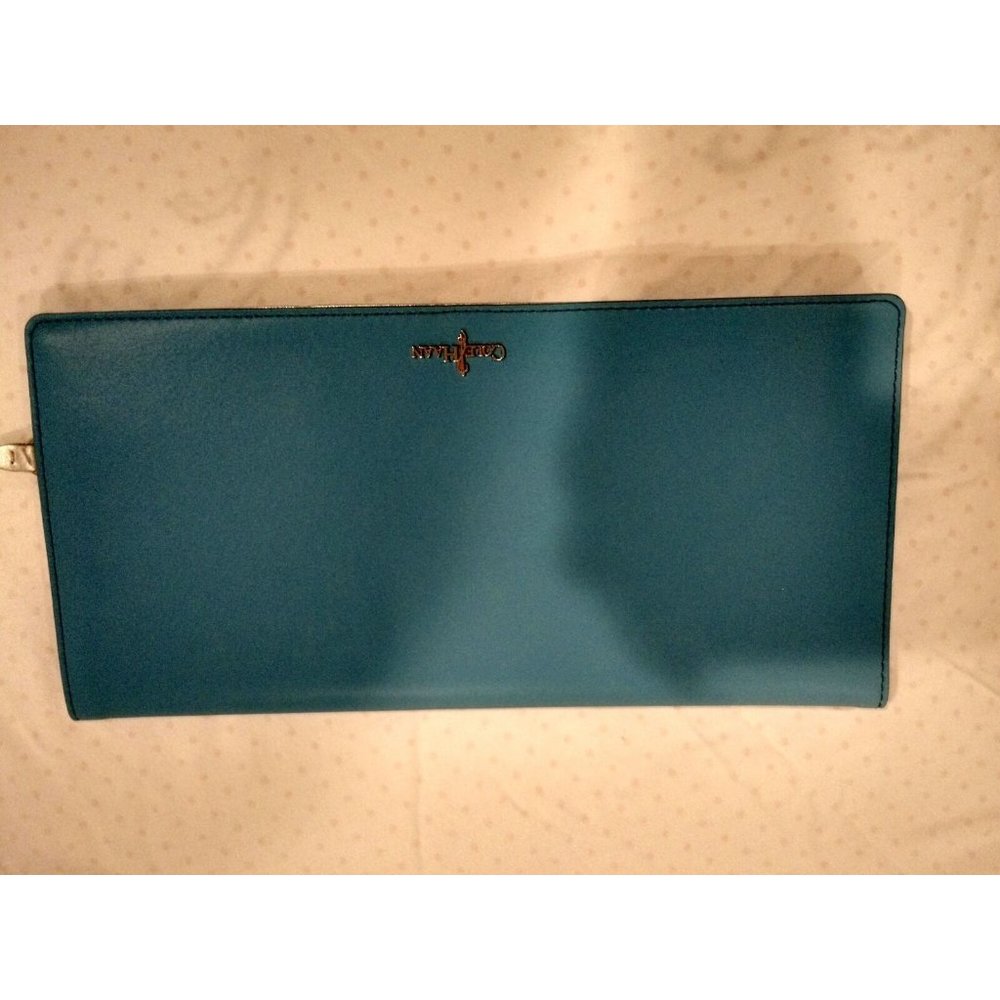 Cole Haan City Clutch wallet purse Blue Topaz Reflective Unit New With Tags NWT